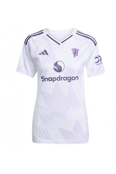Manchester United Patrick Dorgu #13 Jalkapallovaatteet Naisten Vieraspaita 2025-26 Lyhythihainen Manchester United Patrick Dorgu #13 Jalkapallovaatteet Naisten Vieraspaita 2025-26 Lyhythihainen
